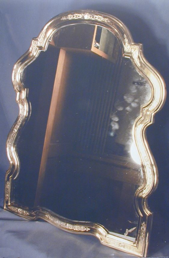 18th century German silver gilt mounted toilet mirror | MasterArt